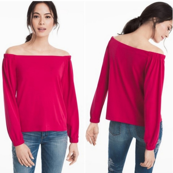 White House Black Market Tops - White House Black Market Off The Shoulder Blouse